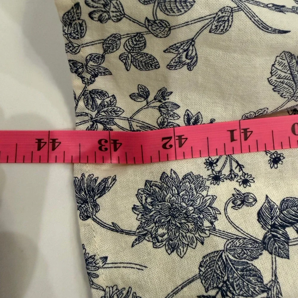 Just Found Blue & White Toile Cottagecore Prairie Dress Open Back Midi, size M - Picture 14 of 15